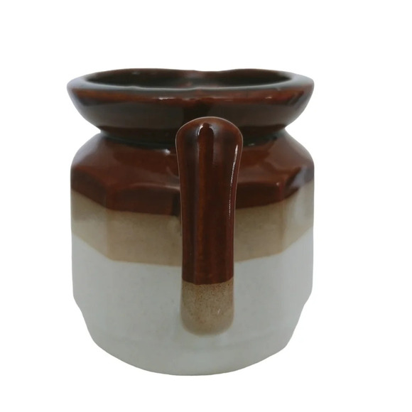 Vintage Retro 70s Three-Tone Glaze  Octagonal with Angular Handle - Picture 2 of 6